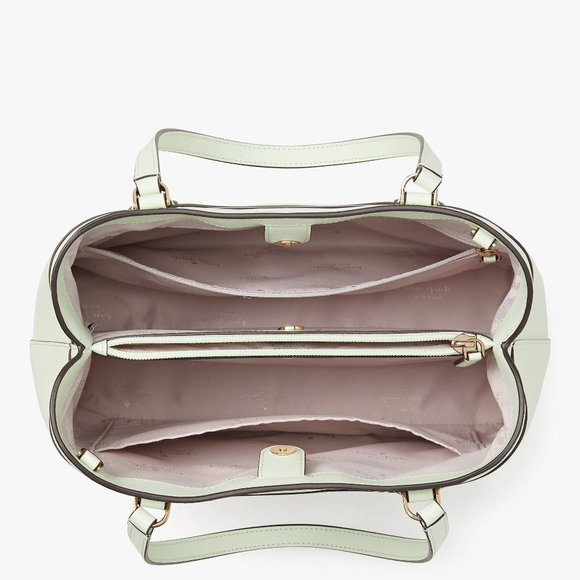 New Kate Spade Sienna Satchel Grain Leather Lime Frosting - Picture 4 of 5